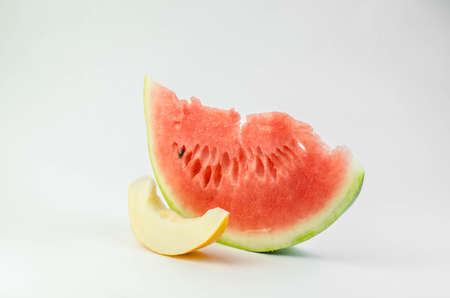 Slice of watermelon and melonの写真素材