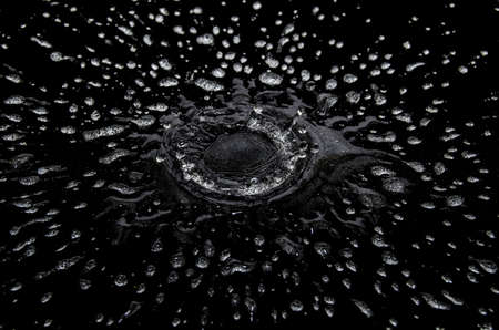 Transparent water drops