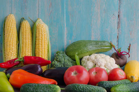 Ripe vegetables close-upの写真素材