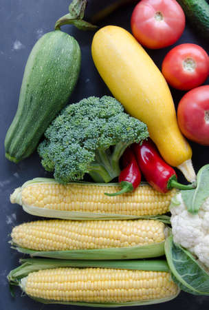 Ripe vegetables close-upの写真素材