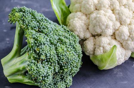 Broccoli and cauliflowerの写真素材
