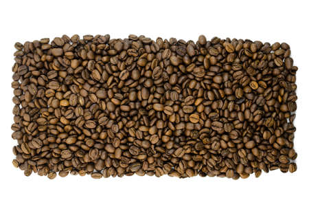 Coffee beans on a white backgroundの写真素材