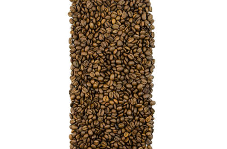 Coffee beans on a white backgroundの写真素材