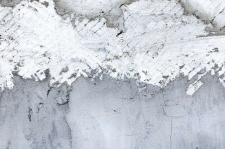 Background, metal mesh covered and smeared with concrete.の写真素材