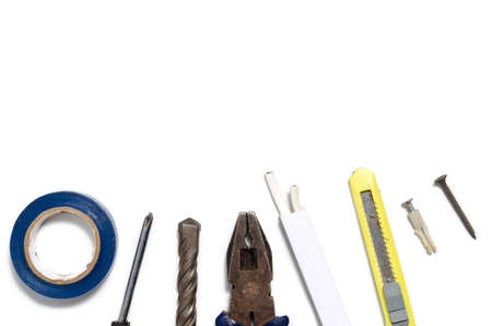 Electrician tool for wiring and mounting equipment.の写真素材