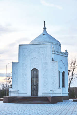 Mausoleum of Ibray Altynsarin in Kostanay, Kazakhstan, in autumn 2019.の写真素材