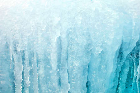 Frozen waterfall, background and texture of ice.の写真素材