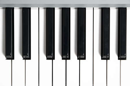 Black and white keys from the piano and synthesizer