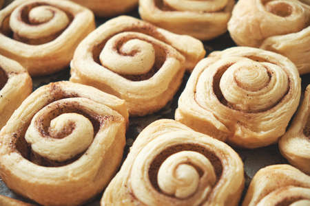 Cinnamon rolls, homemade cakes straight from oven