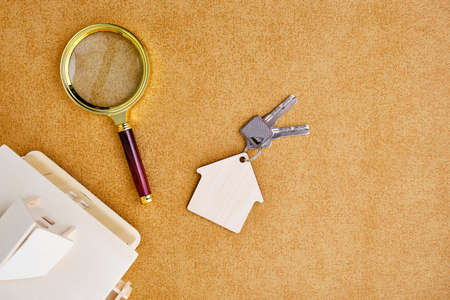Concept of buying and selling housing, mortgages and renting a house or apartment