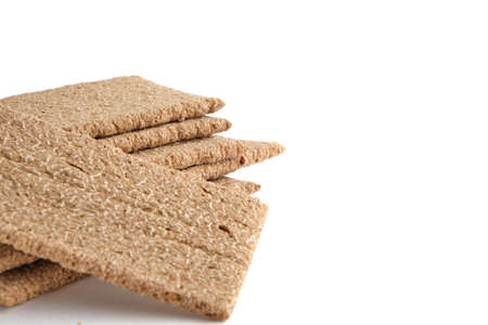 Rye bread on white background popular product is delicious and healthy foodの写真素材