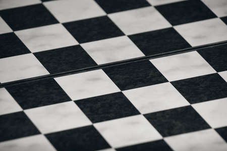 Black and white checkered chessboard Backgroundの写真素材