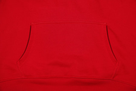 Red fabric background with two pockets