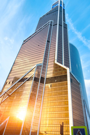 Moscow Russia 12.05.2023.Mercury City Tower.75 storey skyscraper located in Moscow International...
