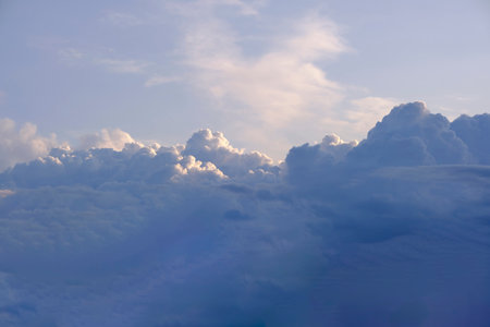Thunderclouds against blue sky.Natural background