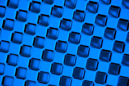 Checkered, checkerboard background blue color made 3d printer