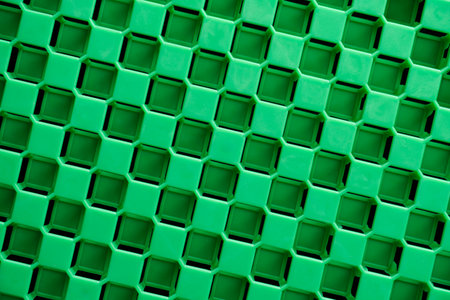 Checkered, checkerboard background green color made 3d printerの写真素材