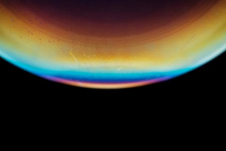 Abstract futuristic background.Planet against background dark space