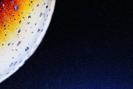 Fantastic space background with planets and starry cosmosの写真素材