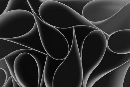 Abstract, grey paper background with smooth lines