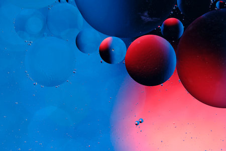 Abstract multicolored background with oil circles on water surface