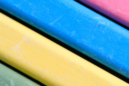 Background of colorful crayons for drawing