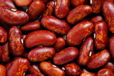 Background, red beans closeup on macro photos