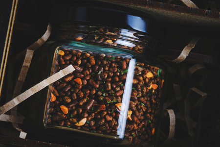 Buckwheat tea with mint and rosehipの写真素材