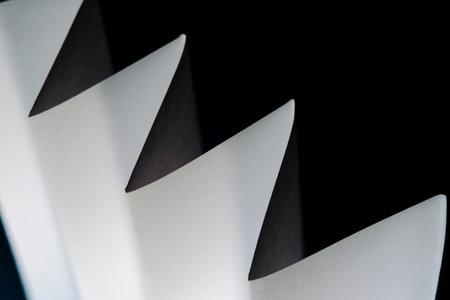 Abstract sharp triangular lines in closeupの写真素材