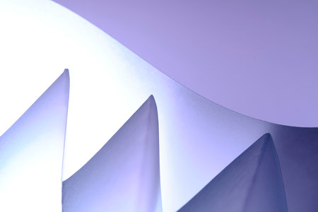 Abstract lilac macro background smooth lines of paper sheetsの写真素材