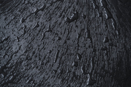 Background, slate wet with drops water board in closeup