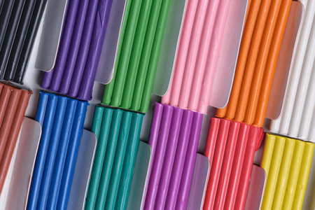 Background made bright multicolored plasticine designed for modeling and creativity
