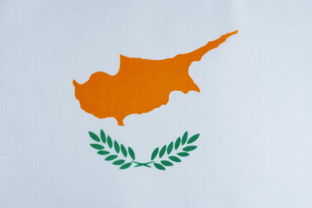 Flag of Cyprus on a white backgroundの写真素材
