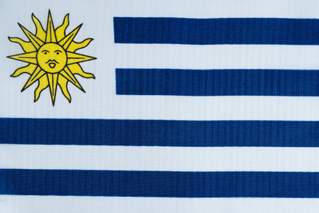 Uruguay flag, symbol of Uruguay. National flag of Uruguayの写真素材