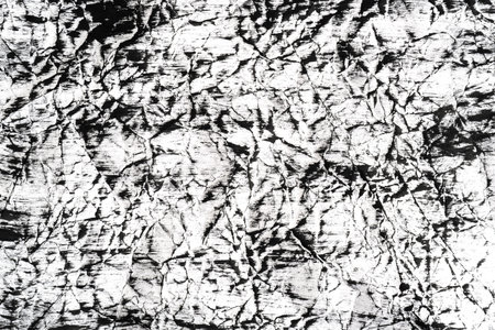 Black and white abstract grunge background. Texture of crumpled paperの写真素材