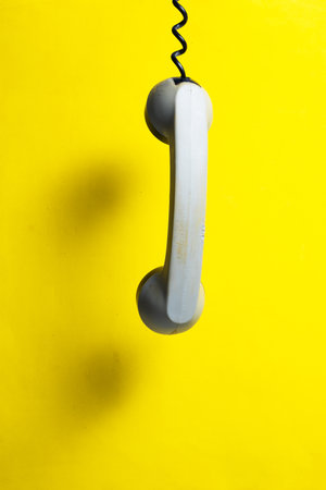Close up of a vintage telephone with the dial.の写真素材