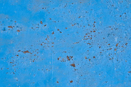 Old blue rusty metal texture background. Grunge rusty metal surface.