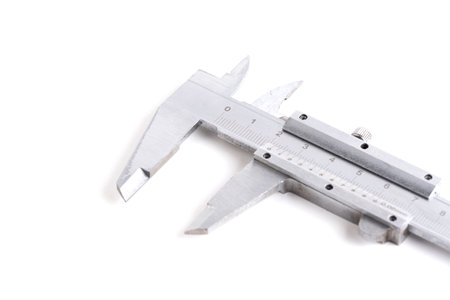 Vernier caliper isolated on white background.の写真素材