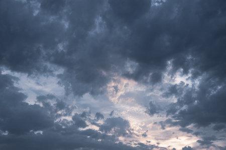 Cloudscape has been developing in gorgeous form. Sky is filled with dark clouds.