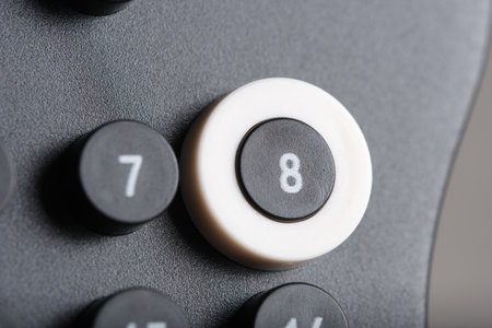 Calendar with marked date on 8th.の写真素材