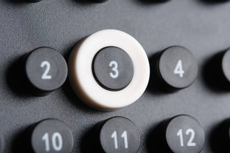 Calendar with marked date on 3th.の写真素材