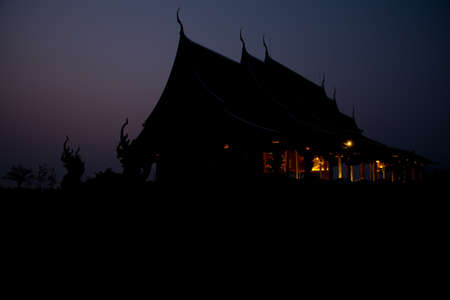 colorful of the sunset in thailandの写真素材