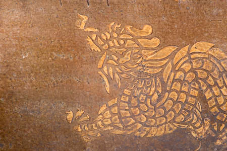 dragon on the wallの写真素材