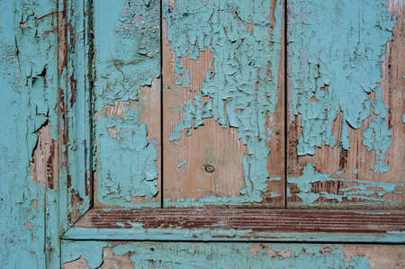 design background in wood and peeling paintの写真素材