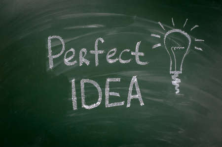 perfect idea - the inscription chalk on Board. Good ideaの写真素材