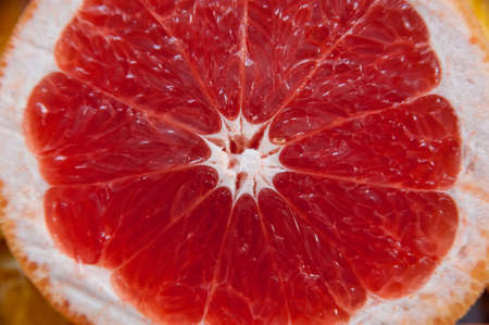Grapefruit in the cut. Texture units of grapefruitの写真素材