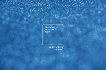 Trendy background with beautiful blurred sequins in blue.の写真素材