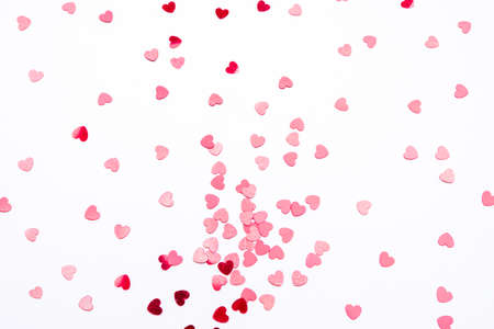 Background for Valentine's day light shade with red hearts.の写真素材
