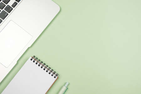 Background with business accessories, top view. Copyspaceの写真素材