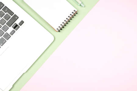 Background with business accessories, top view. Copyspaceの写真素材